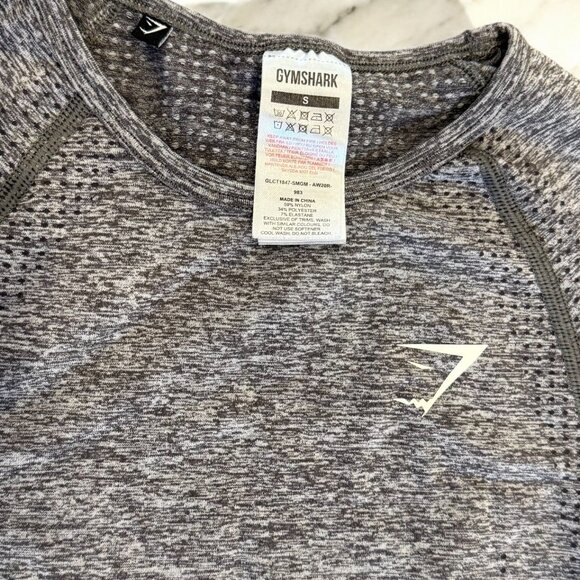 Gymshark Vital Crop Top compression Fit Size Small Light Gray - Picture 3 of 10